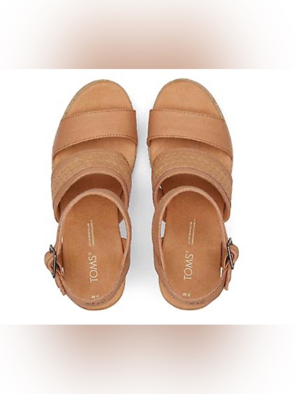 Tom’s Madelyn Sandy Beige Women’s Wedge Platform Sandals Size 9.5 New - Picture 11 of 11